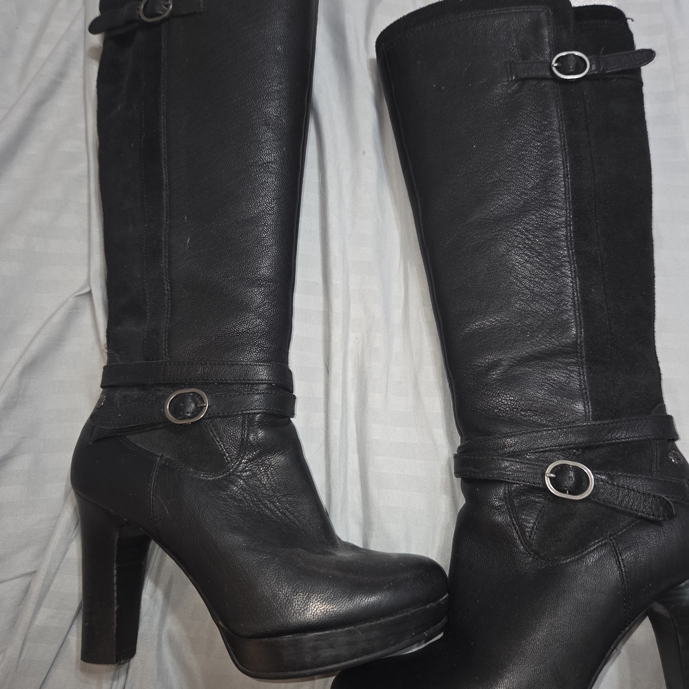 UGG Black Heeled Boots